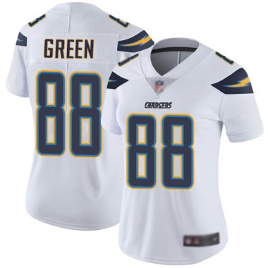 Los Angeles Chargers NFL Football Virgil Green White Jersey Women Limited #88 Road Vapor Untouchable